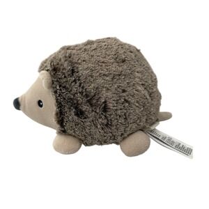 H&M Home Hedgehog Plush‎ Stuffed Animal Tan Brown Faux Fur Woodland Toy 7 Inch